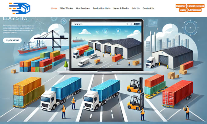 I will design cargo, courier, transport, delivery or moving company website