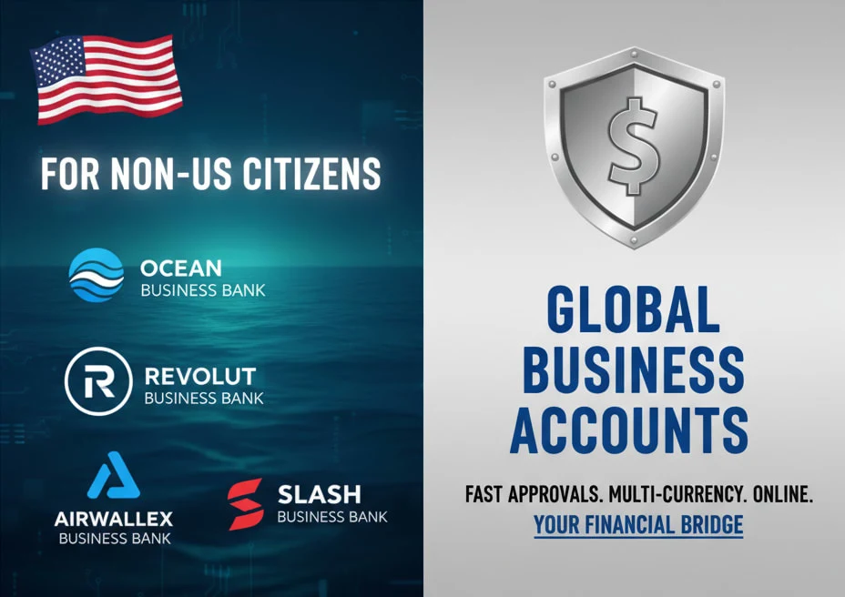 I will open US business bank account for non US citizen