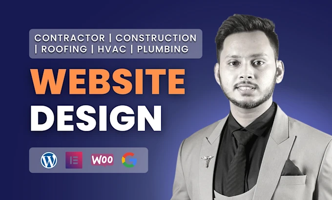 I will design contractor, construction, roofing, remodeling, plumbing website
