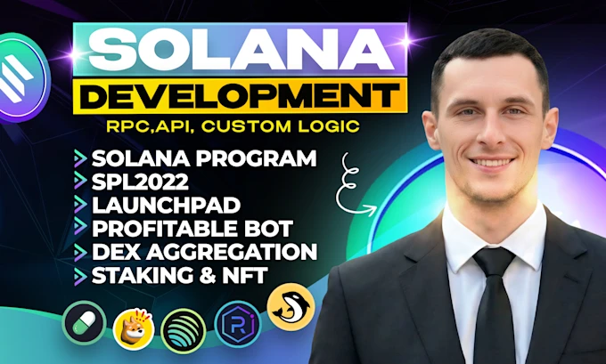 I will be your developer for solana program, spl2022 token, dapp, trading bot