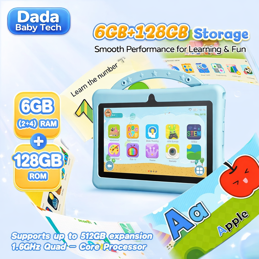 M901 Tablet for Kids Android 13 Tablet 7inch IPS Screen 6GB+128GB Study Tablet