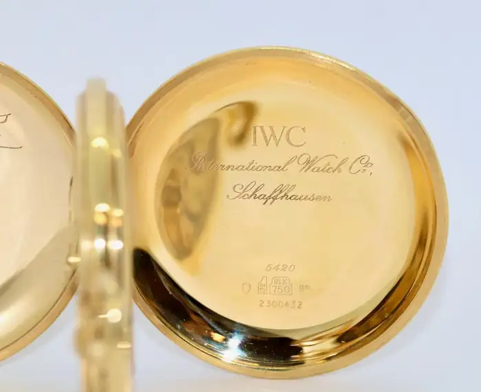 18 Karat Gold limited IWC Pocket Watch, Scarabaeus by Ernst Fuchs, Ref. 5420